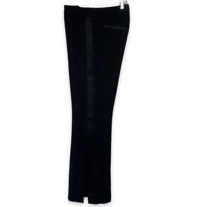 NWT Tuxedo Pant with side Satin Flared Leg w/sexy Side Slit by Trina Turk size 6